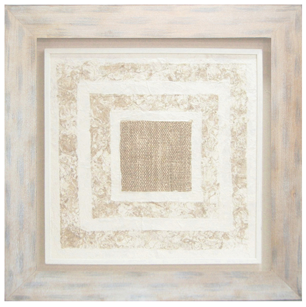 MS210 Wall Décor objet d art box framed paper twine design with glass